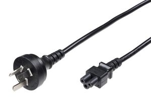 MicroConnect Power Cord China - C5 1.8m Type I to C5, Black H05VV-F3x0.75mm2, CCC & RoHS