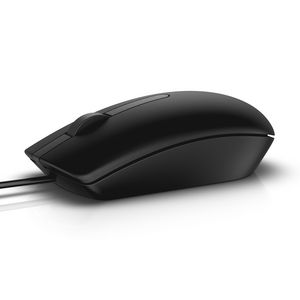Dell MS116 USB Wired Mouse, MS116, Ambidextrous, Optical,  USB Type-A, 1000 DPI, Black
