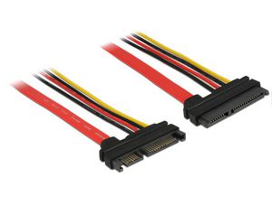Verlängerungskabel SATA 6 Gb/s 22 Pin Stecker > SATA 22 Pin Buchse (5 V + 12 V) 30 cm