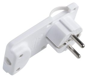 MicroConnect Schuko Angled Power Plug White, Form : Flat