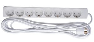 MicroConnect 8-way Danish Power Strip 5m With Earth, without ON/OFF  Switch
