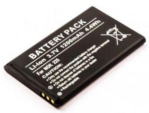 CoreParts Battery 4.44Wh Li-ion 3.7V  1200mAh for Nokia Mobile  4.44Wh Li-ion 3.7V 1200mAh