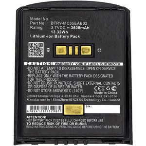 CoreParts Battery for ZEBRA Scanner 13.3Wh Li-ion 3.7V 3600mAh Black, MC55, MC5574, MC5590, MC55A, MC55A0, MC56, MC65, MC659, MC659B, MC67