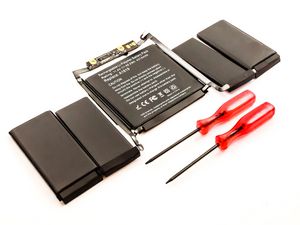 CoreParts Laptop Battery for Apple  49.02Wh 11.41V 4300mAh 49Wh  Li-Pol 11.41V 4.3Ah for Macbook Pro 13" A1706 (Retina, 2016)