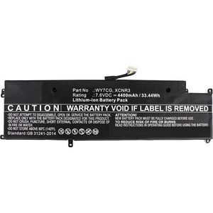 CoreParts Laptop Battery for Dell  31.92Wh 7.6V 4200mAh 33Wh  Li-ion 7.6V 4400mAh Black, Latitude 13 7370