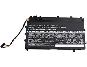CoreParts Laptop Battery for Dell  24.42Wh 11.1V 2200mAh 24Wh  Li-Pol 11.1V 2200mAh Black, Latitude 13 7000, Latitude 7350