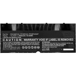 CoreParts Laptop Battery for Fujitsu  45.00Wh 14.4V 3100mAh 44WH  Li-Pol 14.4V 3050Ah Black, FUJITSU LifeBook T904 T904U T935 U745