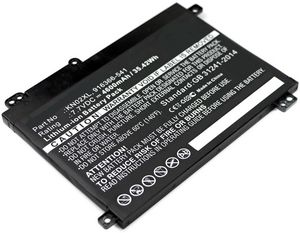 CoreParts Laptop Battery for HP 35.42Wh  7.7V 4600mAh 35Wh Li-ion 7.7V  4600mAh Black, Pavilion 11M, Pavilion 11M-AD000, Pavilion 11M-AD013DX