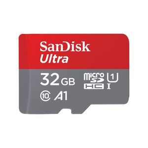 Sandisk Ultra memory card 32 GB  MicroSDHC Class 10 Ultra, 32  GB, MicroSDHC, Class 10, 120 MB/s, Class 1 (U1), Grey, Red