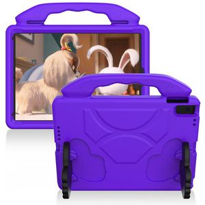 eSTUFF iPad 10.2 (All Models) Purple  HANDY Kids Case with handle  and foldable hands for stand mode