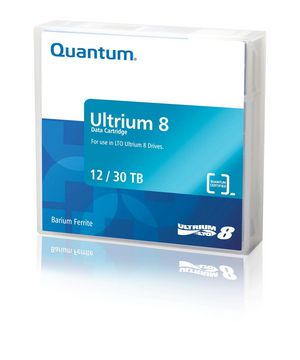 Quantum Media Tape LTO-8 (15/30TB) MR-L8MQN-01, LTO, 12000 GB,  30000 GB, 2.5:1, Red, 10 - 45 ?C