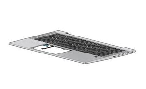 HP TOPCVR W/KB UMA BL PVCY UK M07132-031, Keyboard, 35.6 cm  (14"), UK English, Keyboard backlit, HP, ZBook Firefly 14 G7