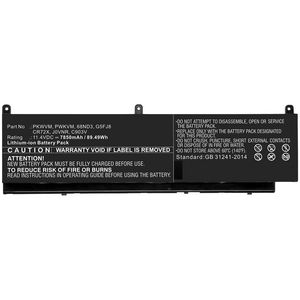 CoreParts Laptop Battery for Dell  89.49Wh 11.4V 7850mAh 89.49Wh  Li-ion 11.4V 7850mAh Black for DELL Notebook, Laptop Precision 7550