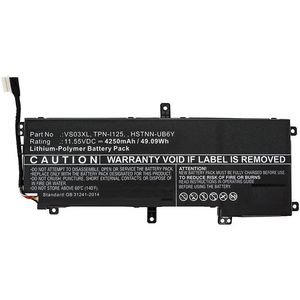 CoreParts Laptop Battery for HP 47.31Wh  11.4V 4150mAh 49.09Wh Li-Pol  11.55V 4250mAh Black for HP Notebook, Laptop Envy 15-AS000, Envy 15-AS000NF,