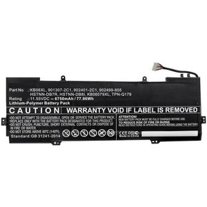 CoreParts Laptop Battery for HP 79.00Wh  11.55V 6840mAh 77.96Wh Li-Pol  11.55V 6750mAh Black for HP Notebook, Laptop Spectre x360 15 bl012dx, Spectre