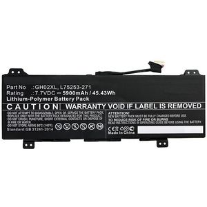 CoreParts Laptop Battery for HP 45.43Wh  7.7V 5900mAh 45.43Wh Li-Pol  7.7V 5900mAh Black for HP Notebook, Laptop 11 G8 EE, Chromebook 11 G8 EE