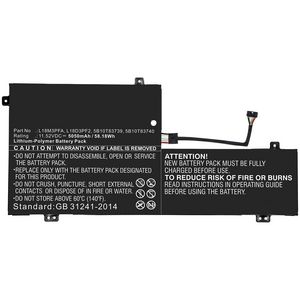CoreParts Laptop Battery for Lenovo  58.18Wh 11.52V 5050mAh  58.18Wh Li-Pol 11.52V 5050mAh Black for Lenovo Notebook, Laptop Yoga C740, YOGA