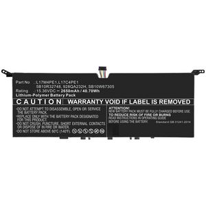 CoreParts Laptop Battery for Lenovo  38.48Wh 14.8V 2600mAh 38Wh  Li-Pol 14.8V 2600mAh Black for Lenovo Notebook, Laptop IdeaPad 730S 13, IdeaPad