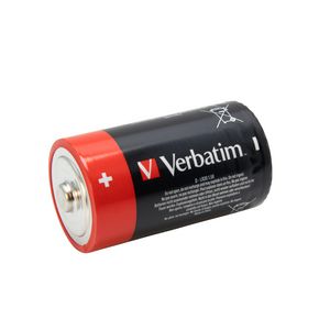 Verbatim ALKALINE BATTERY D 2 PACK  (HANGCARD) D Alkaline  Batteries, Single-use battery, Alkaline, 1.5 V, 2 pc(s), Multicolour, 34.2 mm