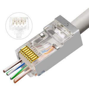 Lanview RJ45 STP plug Cat6 for  AWG23-24 stranded/solid  conductor Easy-Connect 50 pcs box