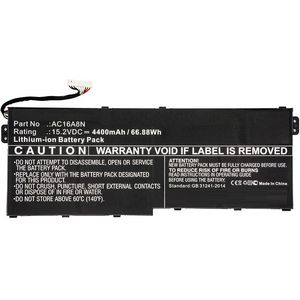 CoreParts Laptop Battery for Acer  66.88Wh 15.2V 4400mAh 67Wh  Li-ion 15.2V 4400mAh Black, Aspire V17 Nitro, Aspire V17 Nitro BE,