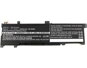 CoreParts Laptop Battery for Asus  38.76Wh 11.4V 3400mAh 39Wh  Li-Pol 11.1V 3400mAh Black, A501C1-Z1-C10, A501LB5200, A501LX-DM023H, Vivobook