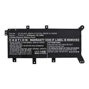 CoreParts Laptop Battery for Asus  28.88Wh 7.6V 3800mAh 31Wh  Li-Pol 7.6V 4100mAh Black for Asus Notebook, Laptop A555LJ, A555LJ-DM941T,