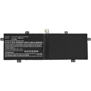 CoreParts Laptop Battery for Asus  46.20Wh 7.7V 6000mAh 46.20Wh  Li-Pol 7.7V 6000mAh Black for Asus Notebook, Laptop BX431FA, BX431FB, K431FA,