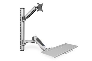 DIGITUS DA-90354 Wandhalterung für 1 Monitor + Tastaturhalterung 69cm 27" 8kg