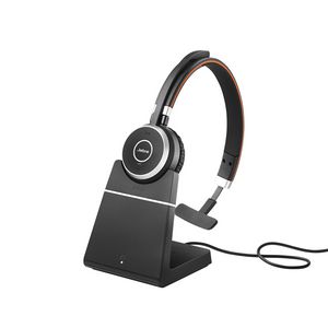Jabra Evolve+ 65 UC with Charg.  Stand Mono Evolve 65+ Evolve  65+ UC Mono, Headset, Head-band, Office/Call center, Black, Monaural, Volume +,