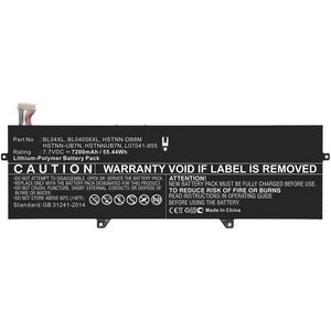 CoreParts Laptop Battery for HP 52.36Wh  7.7V 6800mAh 52Wh 4Cell  Li-ion 7.7V 6800mAh Black, for EliteBook x360 1040 G5
