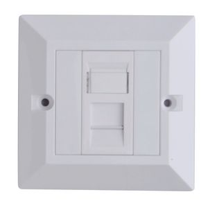 LANVIEW CAT6 Faceplate Single Gang UK Type 86 86mm CAT6 Faceplate