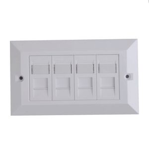 LANVIEW CAT6 Faceplate 4-port UK Type 146 86mm CAT6 Faceplate