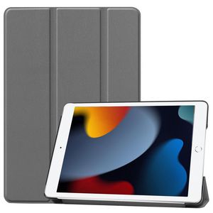 CoreParts Cover for iPad 7/8/9 - Gray for iPad 7/8/9 (2019-2021)  10.2inch Tri-fold Caster Hard Shell Cover with Auto Wake Function - Gray