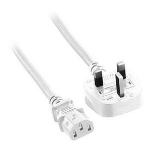 MicroConnect Power Cord UK Type G - C13 2M  white UK Type G, BS 1363 -  C13 H05VV-F 3G0,75, 13A fuse