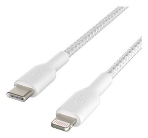 Belkin Lightning/USB-C Kabel ummantelt mfi 1m weiß