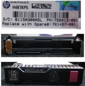 Hewlett Packard Enterprise 6TB hot-plug **Refurbished** 6TB hot-plug SAS,  3.5-inch  - 7,200 RPM, 6Gb