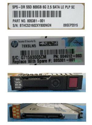 Hewlett Packard Enterprise 800GB Hot-Plug SSD Sata **Refurbished** 2.5 Inch SFF