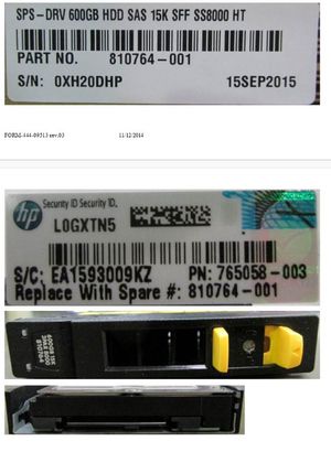 Hewlett Packard Enterprise DRV 600GB HDD SAS 15K SFF **Refurbished**