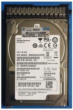 Hewlett Packard Enterprise HDD 2TB 12G 7.2K SFF SAS SC
