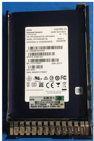 Hewlett Packard Enterprise SSD 240GB SFF SATA RI DS SC