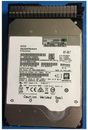 Hewlett Packard Enterprise DRV HDD 12TB 7.2K LFF SAS SC HE DS