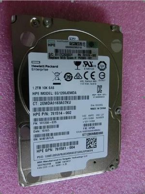 Hewlett Packard Enterprise DRV HDD 1.2TB 10K SFF SAS RW NHP DS