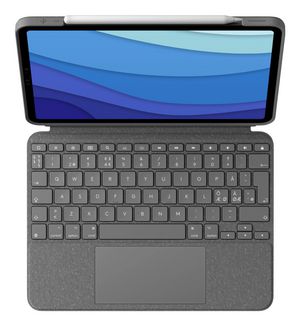 LOGITECH Combo Touch Keyboard and folio case with trackpad backlit Apple Smart connector QWERTY oxford grey for Apple (PAN)