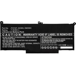 CoreParts Laptop Battery for Dell  44.08Wh 7.6V 5800mAh 44Wh 4  cells Li-Po 7.6V 5800mAh black, DELL Latitude 12 7000, Latitude 12 7290,