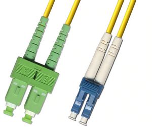 MicroConnect SC/APC-LC/UPC 2m OS2 Fibre  Patch Cable SM Duplex LSZH  OD: 2mm, 0.3db Yellow
