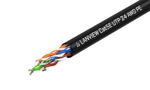 LANVIEW Cat5e U-UTP Network Cable 4x2xAWG24 Black PE 305m