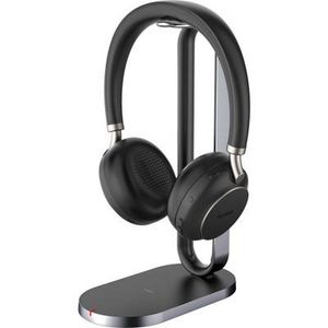 Yealink Bh76 With UK Plug Headset  Wireless Head-band  Calls/Music USB-A, Bluetooth with Charging stand Black