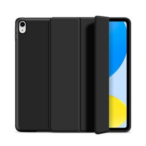 eSTUFF iPad iPad 11th/10th gen  DENVER Folio Case. Black PU  leather front with soft TPU back