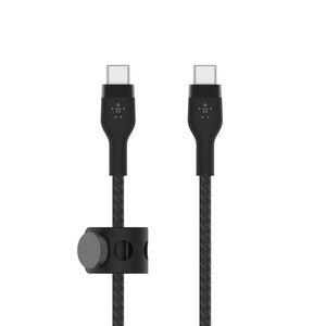Belkin USB-C auf USB-C Kabel geflochten, Schwarz, 60W, 2m